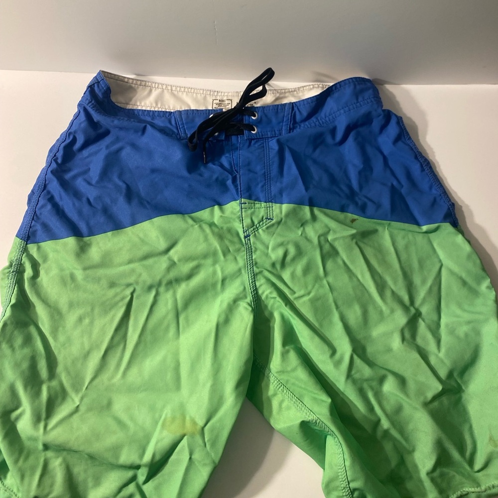 Nike Blue and Green Men's Swim Board Shorts